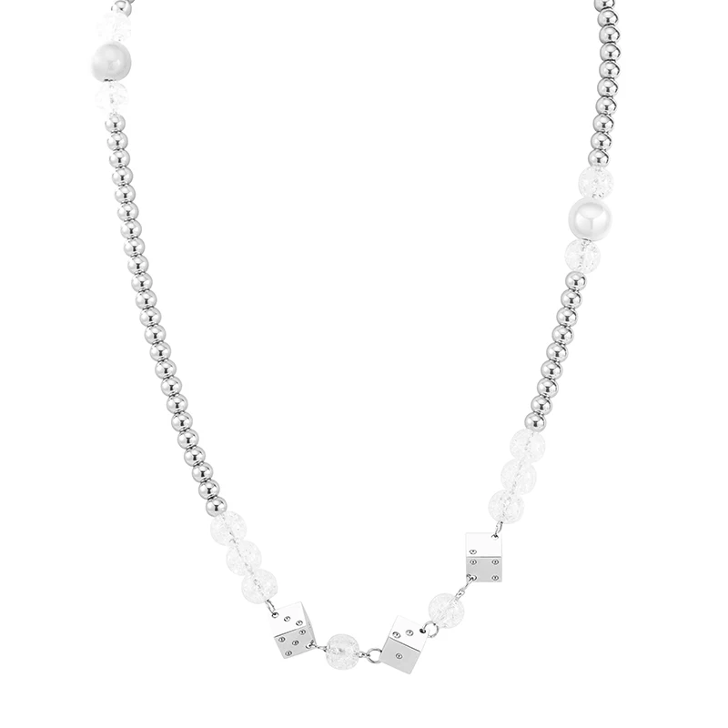 Europran Punk Pendant Male And Female Fashion Jewelry Stainless Steel Connect Beads Dice Necklaces
Europran Punk Pendant Male And Female Fashion Jewelry Stainless Steel Connect Beads Dice Necklaces