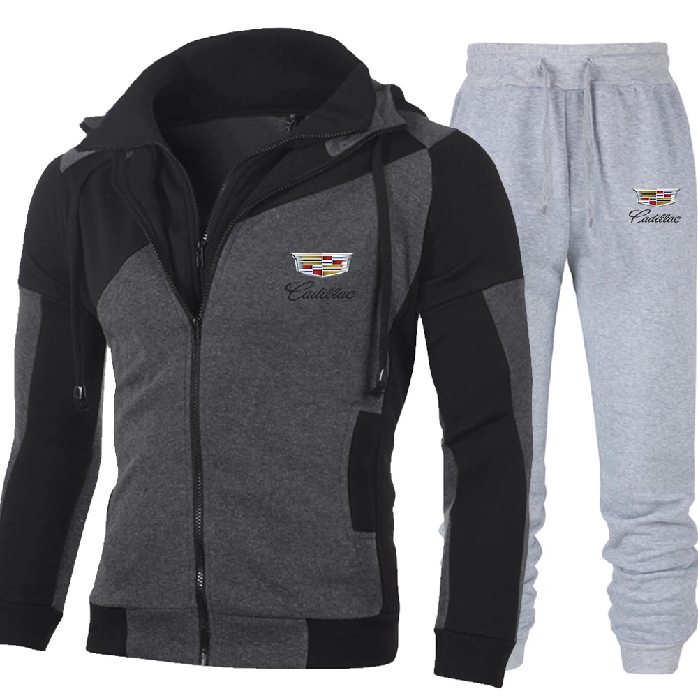 Sportswear Men's Fashion Hoodie Suit Cadillac Car Logo Brand Suit Sweatshirt + Sweatpants Fall Zipper Winter Hoodies Man
Sportswear Men's Fashion Hoodie Suit Cadillac Car Logo Brand Suit Sweatshirt + Sweatpants Fall Zipper Winter Hoodies Man