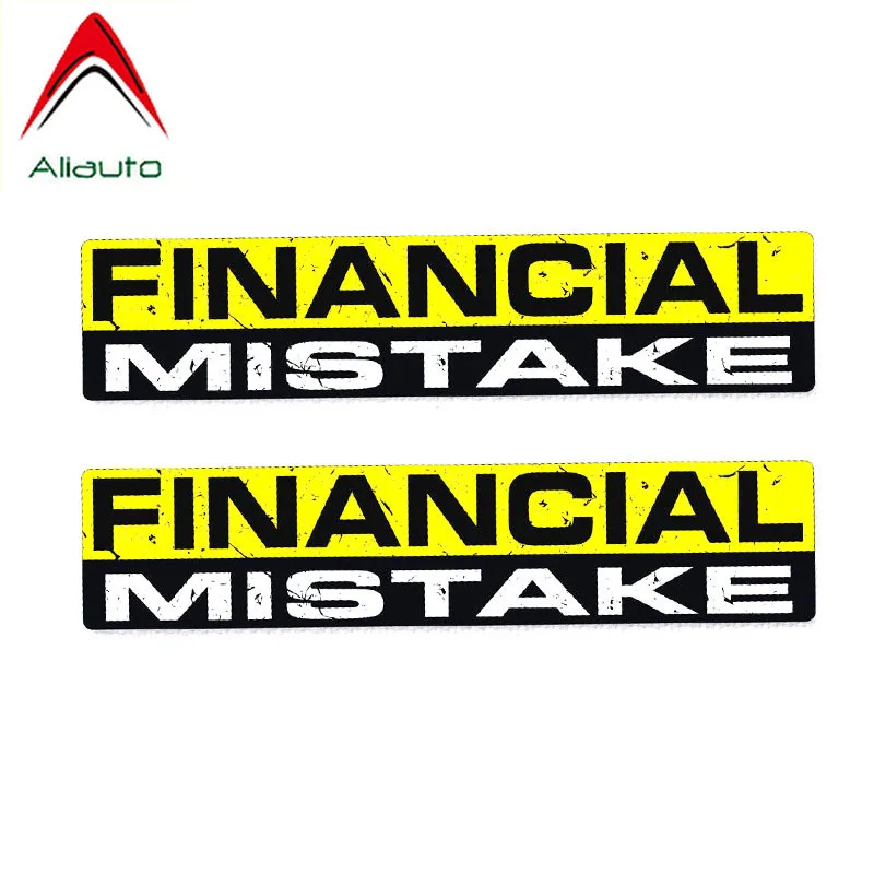 Aliauto Caution Car Sticker Personality FINANCIAL MISTAKE Car Sticker PVC Decal Waterproof Sunscreen Cover Scratch,2* 15cm*3cm 
Aliauto Caution Car Sticker Personality FINANCIAL MISTAKE Car Sticker PVC Decal Waterproof Sunscreen Cover Scratch,2* 15cm*3cm
