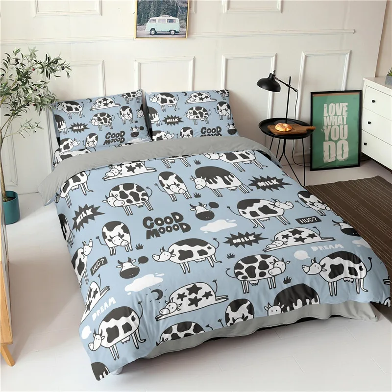 Animal Bedding Set 3D Milk Cows Bedspreads For Kids Soft 2/3pcs Bed Set Single Twin Queen King Duvet Cover Pillowcase
Animal Bedding Set 3D Milk Cows Bedspreads For Kids Soft 2/3pcs Bed Set Single Twin Queen King Duvet Cover Pillowcase