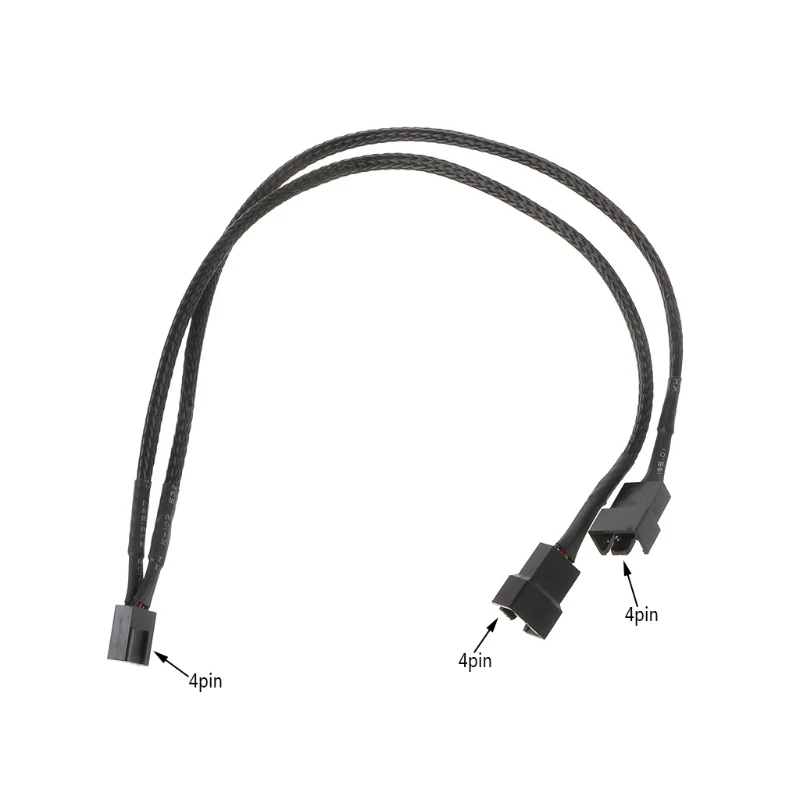 634A 4-Pin PWM to Dual PWM Sleeved Computer Case Fan Power Y-Splitter Adapter Cable
634A 4-Pin PWM to Dual PWM Sleeved Computer Case Fan Power Y-Splitter Adapter Cable