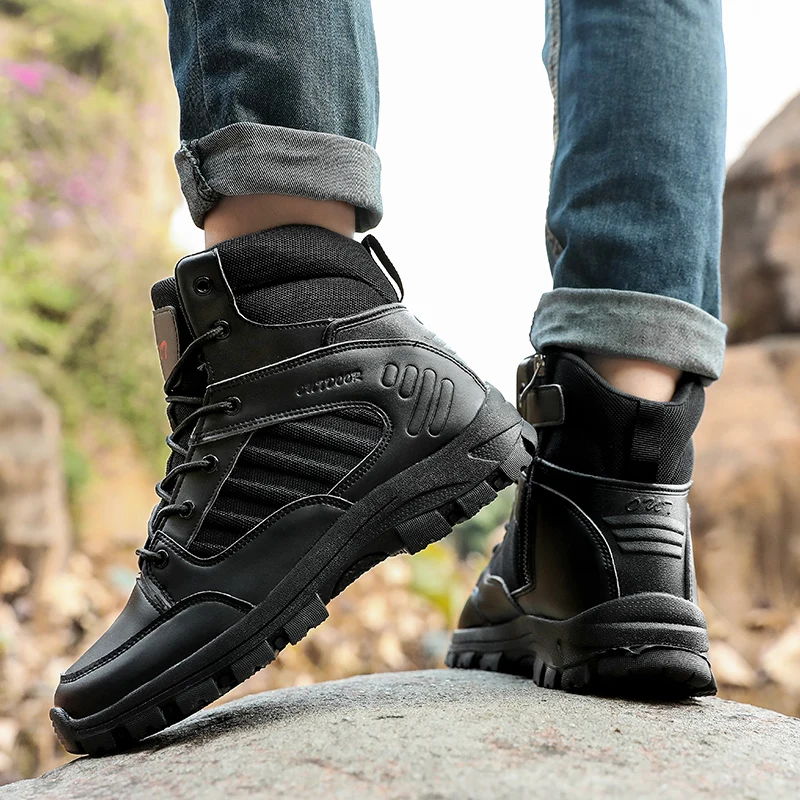 Waterproof Men's Trekking Shoes Outdoor Black Men Hiking Boots Non-Slip Mountain Climbing Sports Shoe Lace Up Hunting Trainers 9
Waterproof Men's Trekking Shoes Outdoor Black Men Hiking Boots Non-Slip Mountain Climbing Sports Shoe Lace Up Hunting Trainers 9