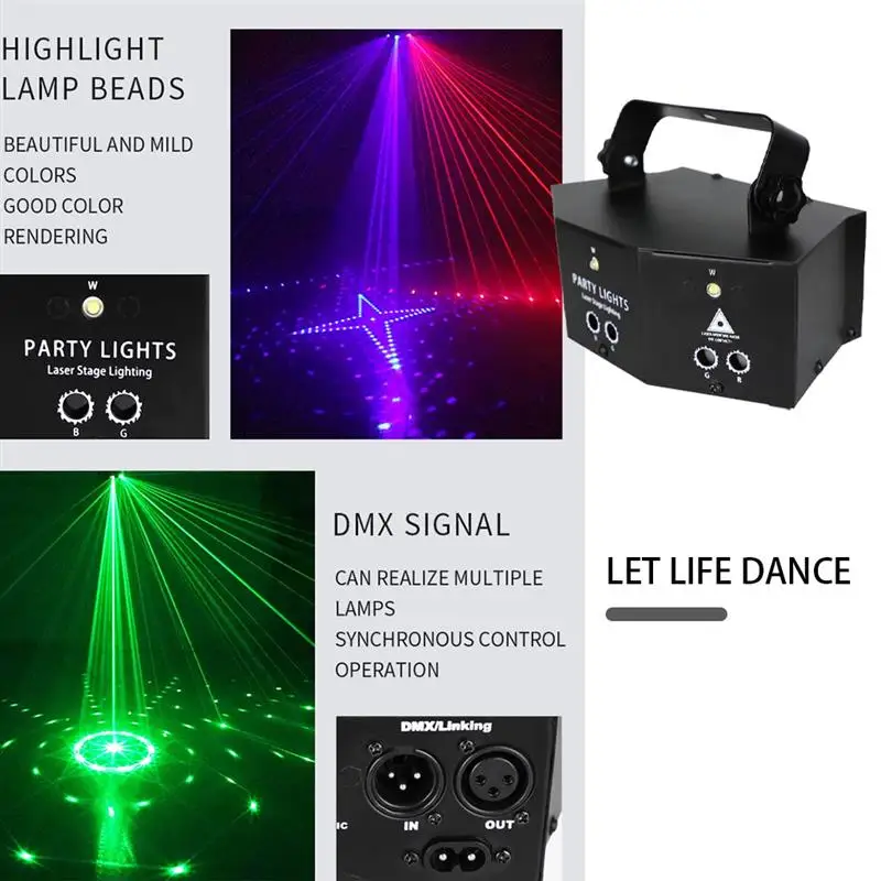 9-eye RGB Disco Dj Lamp DMX Remote Control Strobe Stage Light Halloween Christmas Bar Party Led Laser Projector Home Decor
9-eye RGB Disco Dj Lamp DMX Remote Control Strobe Stage Light Halloween Christmas Bar Party Led Laser Projector Home Decor