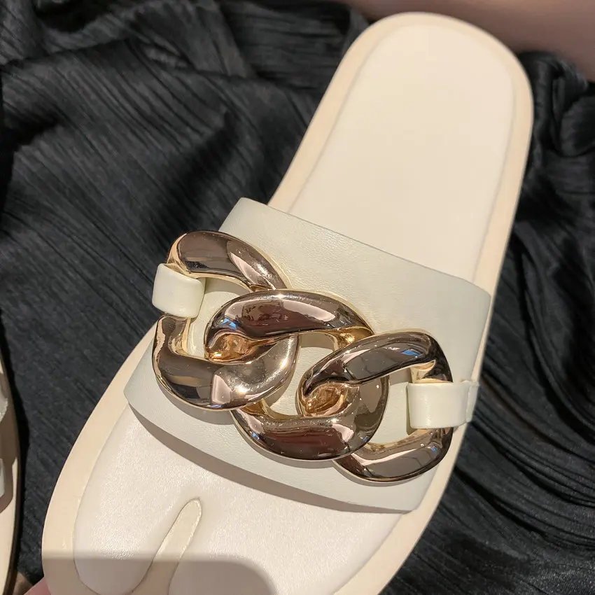 ESVEVA 2021 Flat Heel Summer Metal Decoration Basic Women Sandals Genuine Leather Open Toe Casual Female Shoes Size 34-39
ESVEVA 2021 Flat Heel Summer Metal Decoration Basic Women Sandals Genuine Leather Open Toe Casual Female Shoes Size 34-39
