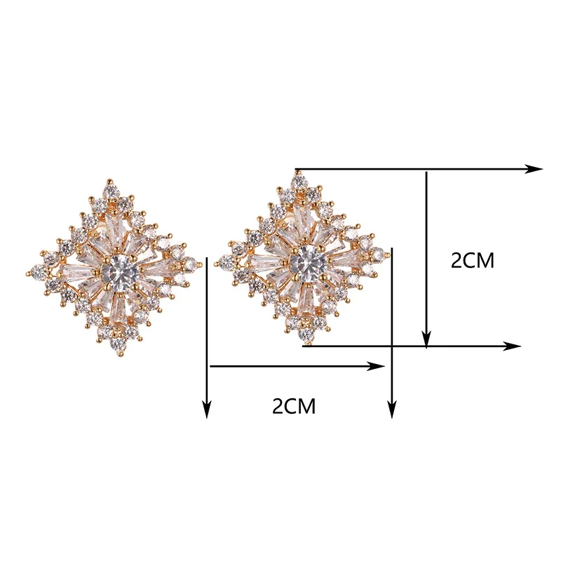 HONGHONG Women's Square Zircon Earrings high-end temperament luxury fashion jewelry gifts for mother
HONGHONG Women's Square Zircon Earrings high-end temperament luxury fashion jewelry gifts for mother