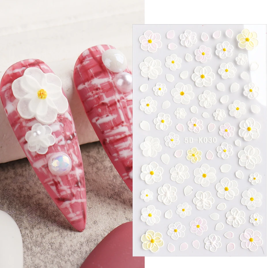 NEW 1pc White 5D Acrylic Engraved Flower Nail Sticker Embossed Lace Butterfly Decals Sliders Japanese Nail Art Decoration Tip
NEW 1pc White 5D Acrylic Engraved Flower Nail Sticker Embossed Lace Butterfly Decals Sliders Japanese Nail Art Decoration Tip