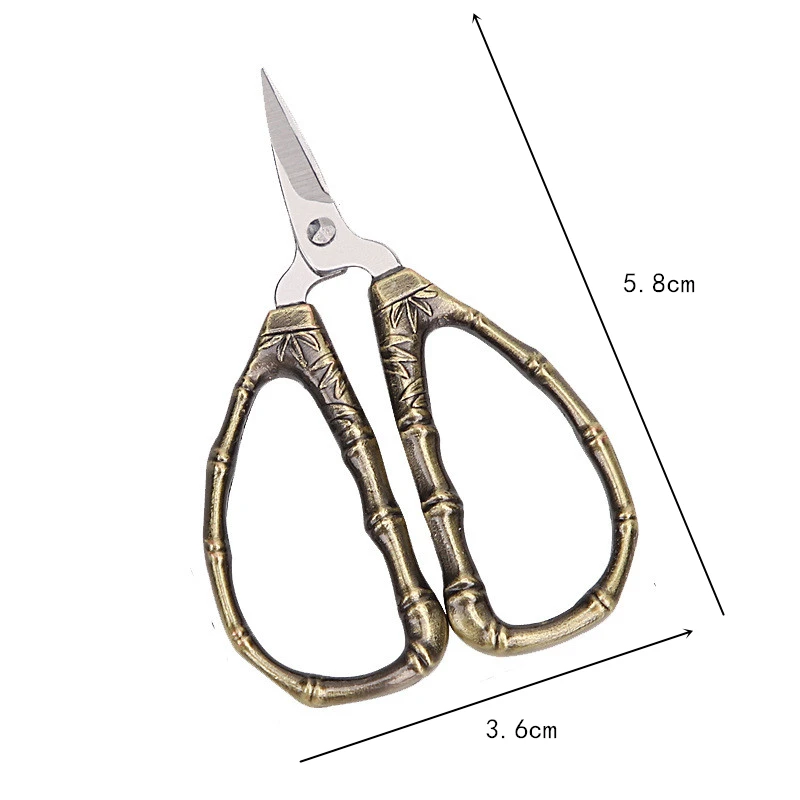 Bamboo Shape Sharp Small Grooming Scissors Eyebrow Scissors Embroidery Sewing Handmade DIY Tool Stainless Steel Vintage Scissors
Bamboo Shape Sharp Small Grooming Scissors Eyebrow Scissors Embroidery Sewing Handmade DIY Tool Stainless Steel Vintage Scissors