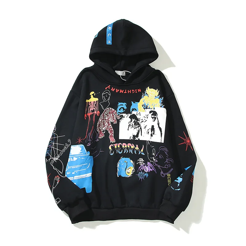 Autumn/Winter Trend Cotton Graffiti Spoof Printing High Street Hip-hop Men/Women The Same Style Plus Fleece Hooded Sweatshirt
Autumn/Winter Trend Cotton Graffiti Spoof Printing High Street Hip-hop Men/Women The Same Style Plus Fleece Hooded Sweatshirt