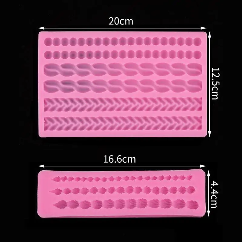 New Sugar Icing Gumpaste Tools 3D Knit Rope Silicone Pearl Shell Fried Dough Twist Fondant Mould Cake Border Decorating Molds
New Sugar Icing Gumpaste Tools 3D Knit Rope Silicone Pearl Shell Fried Dough Twist Fondant Mould Cake Border Decorating Molds