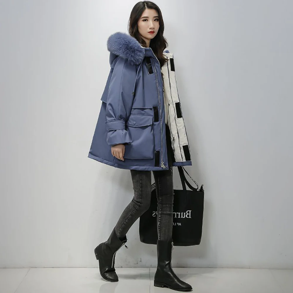 YUANYUANJYCO Winter Women Long Office Lady High Quality Fabric Cotton Lining Jacket LWTMY17 Warm Faux Fur Hooded Loose Coat
YUANYUANJYCO Winter Women Long Office Lady High Quality Fabric Cotton Lining Jacket LWTMY17 Warm Faux Fur Hooded Loose Coat