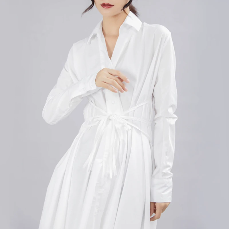 2020 New Spring Autumn Lapel Long Sleeve Button Bandage Stitch Pleated Irregular Shirt Dress Women Fashion Dresses
2020 New Spring Autumn Lapel Long Sleeve Button Bandage Stitch Pleated Irregular Shirt Dress Women Fashion Dresses
