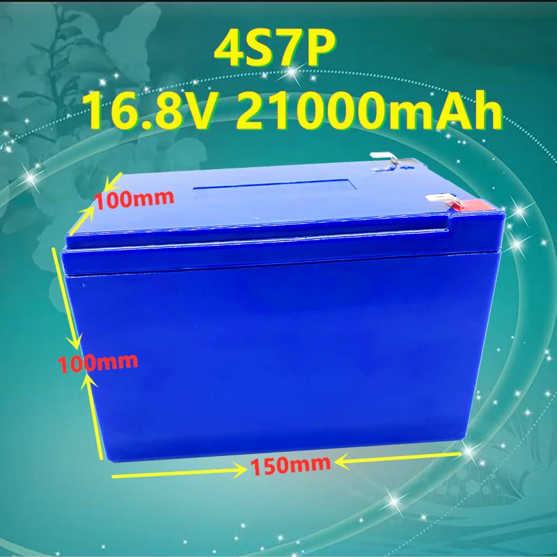 16.8V battery, 21ah 4S7P 14.8V 16.8V, suitable for ncr18650ga, with 30A BMS, high power lithium ion inverter, touring car solar
16.8V battery, 21ah 4S7P 14.8V 16.8V, suitable for ncr18650ga, with 30A BMS, high power lithium ion inverter, touring car solar