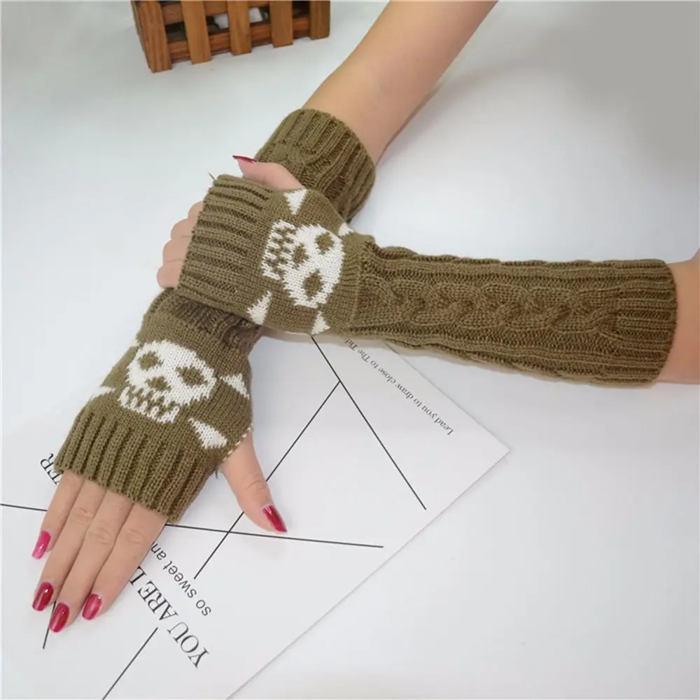 Winter Long Fingerless Knitted Gloves Arm Cover Personality Skull Wrist Sleeves Arm Warmer Sleeve Gloves Womens
Winter Long Fingerless Knitted Gloves Arm Cover Personality Skull Wrist Sleeves Arm Warmer Sleeve Gloves Womens