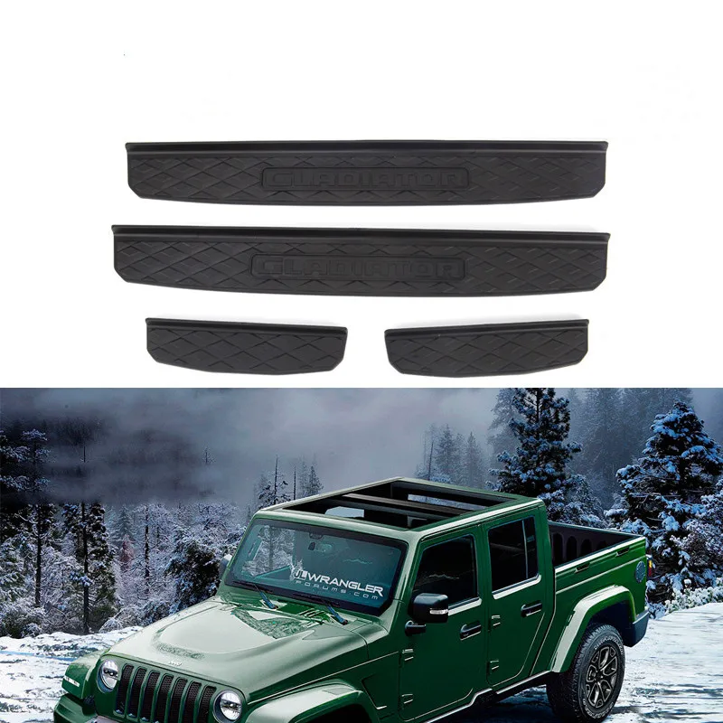 4PCS Car Door Sill Guards Plate Threshold Protector for Jeep Gladiator JT 4 Door 2019-2021 Entry Board Pedal Cover Accessories
4PCS Car Door Sill Guards Plate Threshold Protector for Jeep Gladiator JT 4 Door 2019-2021 Entry Board Pedal Cover Accessories