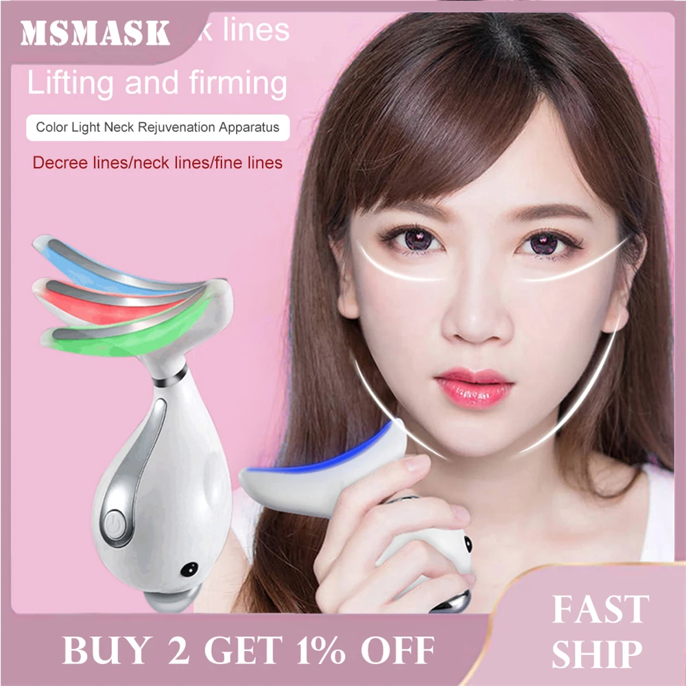 3 Colors Led Photon Therapy Neck and Face Lifting Massager Heating Skin Tighten Reduce Double Chin Anti-Wrinkle Neck Care Tool
3 Colors Led Photon Therapy Neck and Face Lifting Massager Heating Skin Tighten Reduce Double Chin Anti-Wrinkle Neck Care Tool