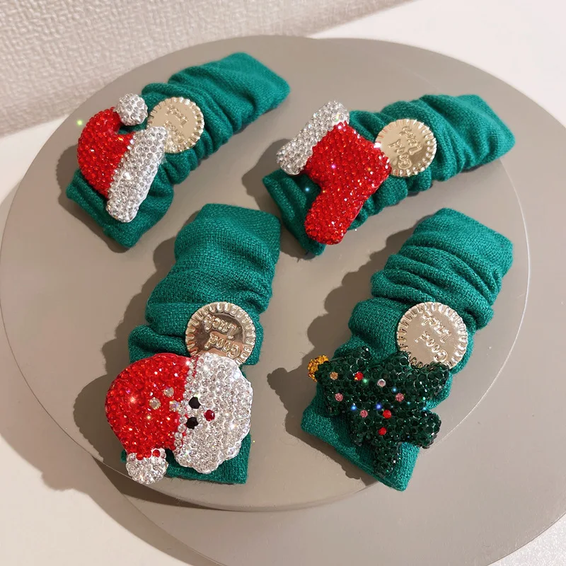 Christmas Hair Chip Headdress For Accesories Fabric Rhinestone Santa Claus Hairpin Christmas Hat Hairpin Cute Cartoon Side Clip 
Christmas Hair Chip Headdress For Accesories Fabric Rhinestone Santa Claus Hairpin Christmas Hat Hairpin Cute Cartoon Side Clip