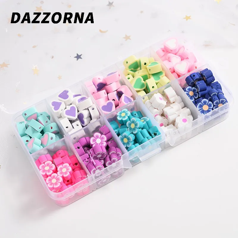 200Pcs Multi Specifications Heart/Flower Shape Polymer Clay Spacer Beads DIY Bracelet Necklace Earring Jewelry Findings Making
200Pcs Multi Specifications Heart/Flower Shape Polymer Clay Spacer Beads DIY Bracelet Necklace Earring Jewelry Findings Making