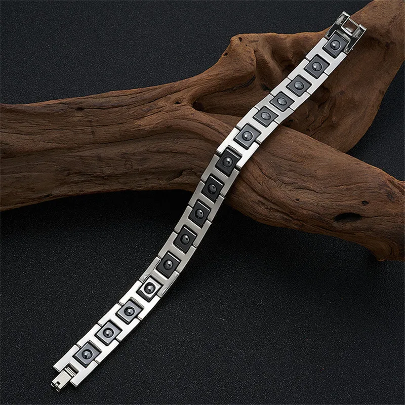 NHGBFT Black Ceramic Strength Magnetic Bracelet For Men Womens Stainless Steel Healthy energy Bracelets With CZ Jewelry
NHGBFT Black Ceramic Strength Magnetic Bracelet For Men Womens Stainless Steel Healthy energy Bracelets With CZ Jewelry