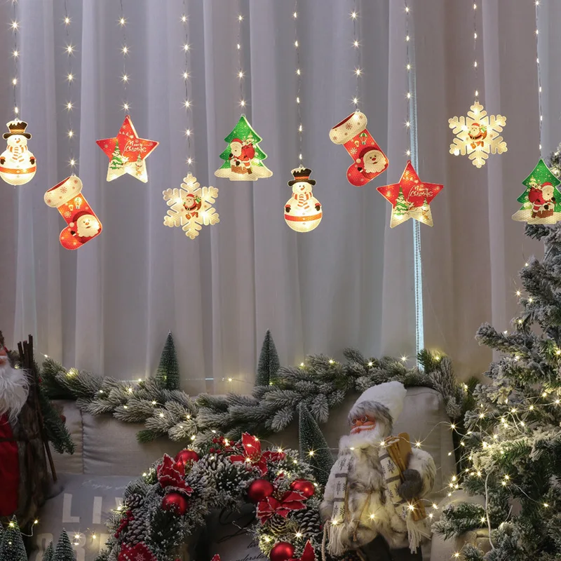 Santa Claus Christmas Tree LED String Lights Garland Snowflakes Christmas Decorations for Home Fairy Light New Year Xmas Decor
Santa Claus Christmas Tree LED String Lights Garland Snowflakes Christmas Decorations for Home Fairy Light New Year Xmas Decor