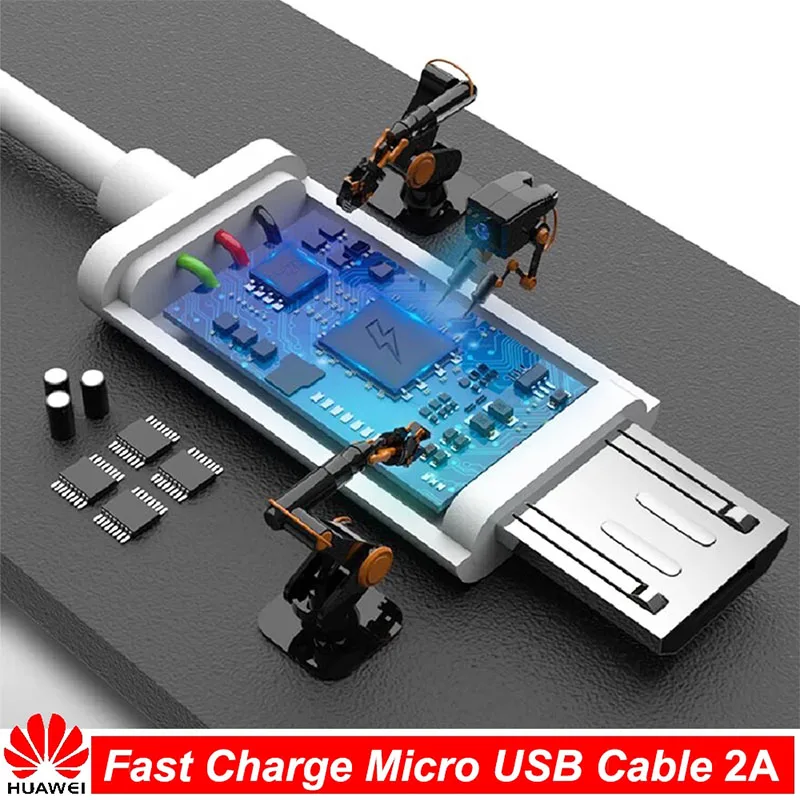 Оригинальный зарядный кабель Huawei Mate 10 Lite 2A micro USB Быстрый для p8 p9 p10 lite mate Honor 8x 7x y5 y6