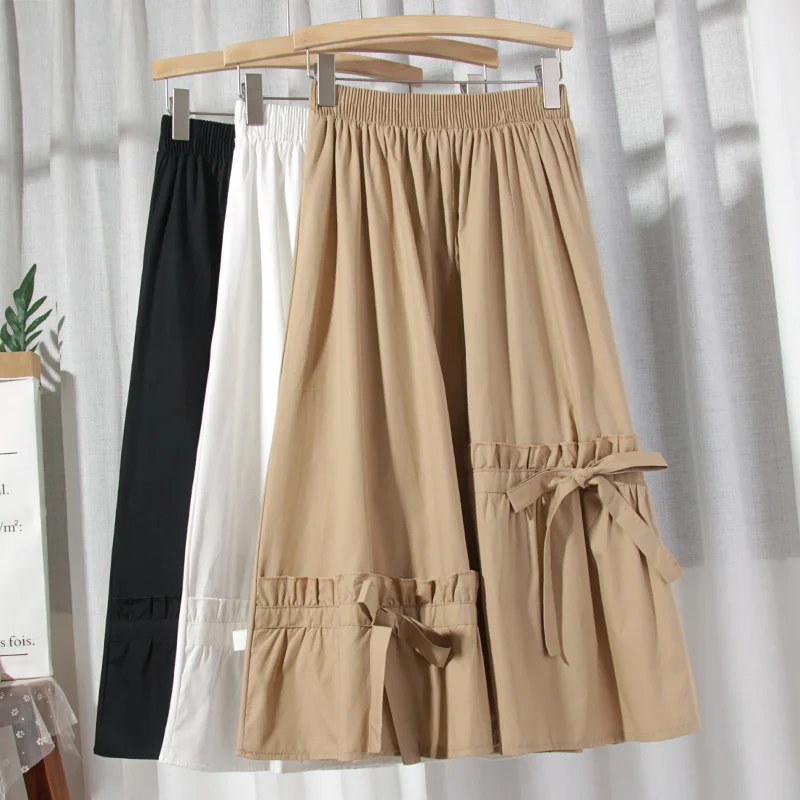 Ruffles Bowtie Skirts Womens 2021 New Summer Designer A-Line Office Lady Work Skirt Lace Up High Waist Jupe Femme Faldas Mujer
Ruffles Bowtie Skirts Womens 2021 New Summer Designer A-Line Office Lady Work Skirt Lace Up High Waist Jupe Femme Faldas Mujer