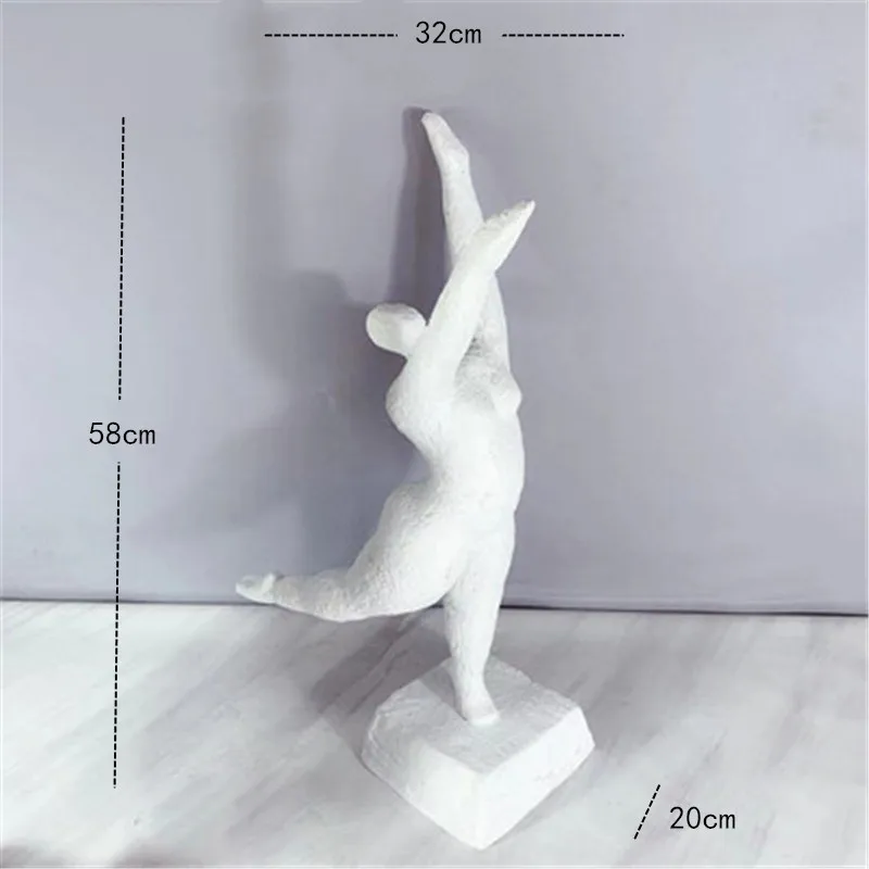 Abstraction Resin Dance Fat Girl Figure White Brown Figurine Home Decor Art Statue Living Room Decoration Accessories Sculpture
Abstraction Resin Dance Fat Girl Figure White Brown Figurine Home Decor Art Statue Living Room Decoration Accessories Sculpture