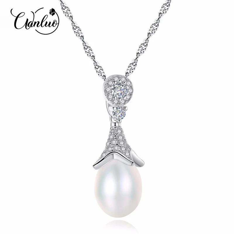 WANLUO Selling Natural Pearl Jewelry Pendant Necklace With Lovely Flower Shape 925 Sterling Silver For Women Romantic Wedding
WANLUO Selling Natural Pearl Jewelry Pendant Necklace With Lovely Flower Shape 925 Sterling Silver For Women Romantic Wedding