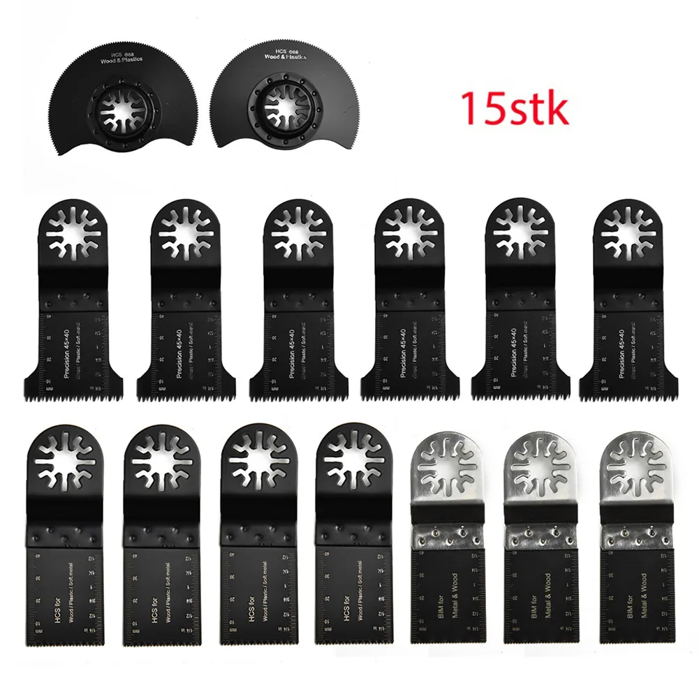 15-Piece Multifunctional Tool Accessory For Fein BSH MKT Multitool Tool Soft-Metal Oscillating Saw Blade For Base Boards
15-Piece Multifunctional Tool Accessory For Fein BSH MKT Multitool Tool Soft-Metal Oscillating Saw Blade For Base Boards