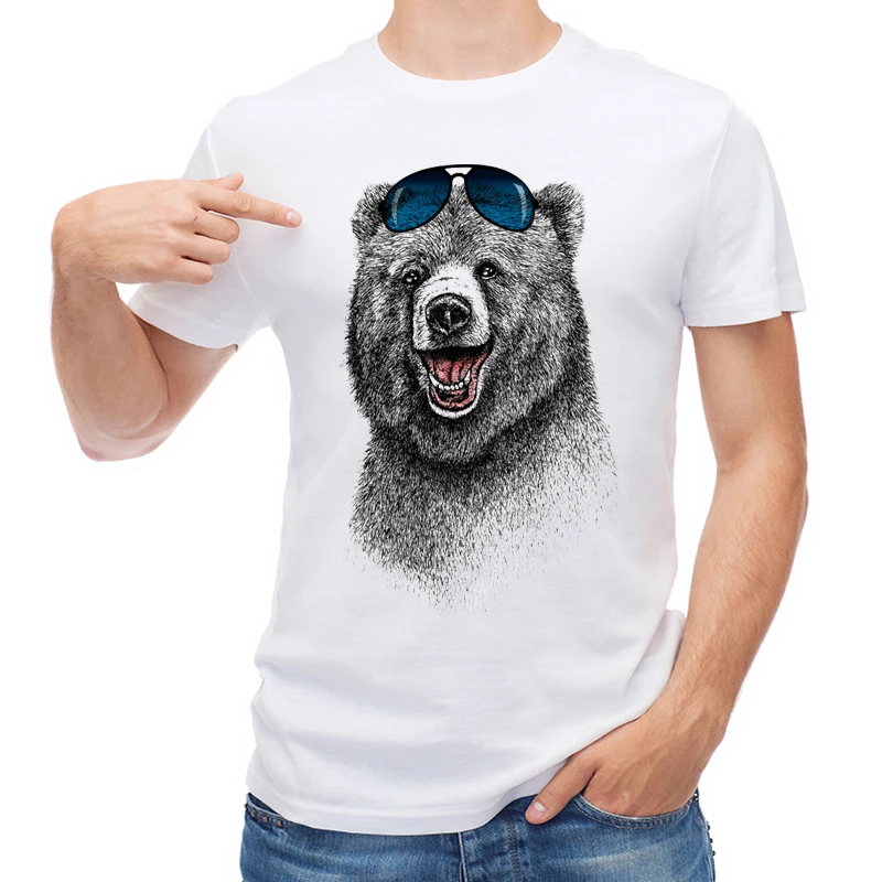 TEEHUB The Happiest Bear Men T Shirt Fashion Sunglass Bear Printed Short Sleeve T-shirt O-Neck Tops Cool Tees
TEEHUB The Happiest Bear Men T Shirt Fashion Sunglass Bear Printed Short Sleeve T-shirt O-Neck Tops Cool Tees