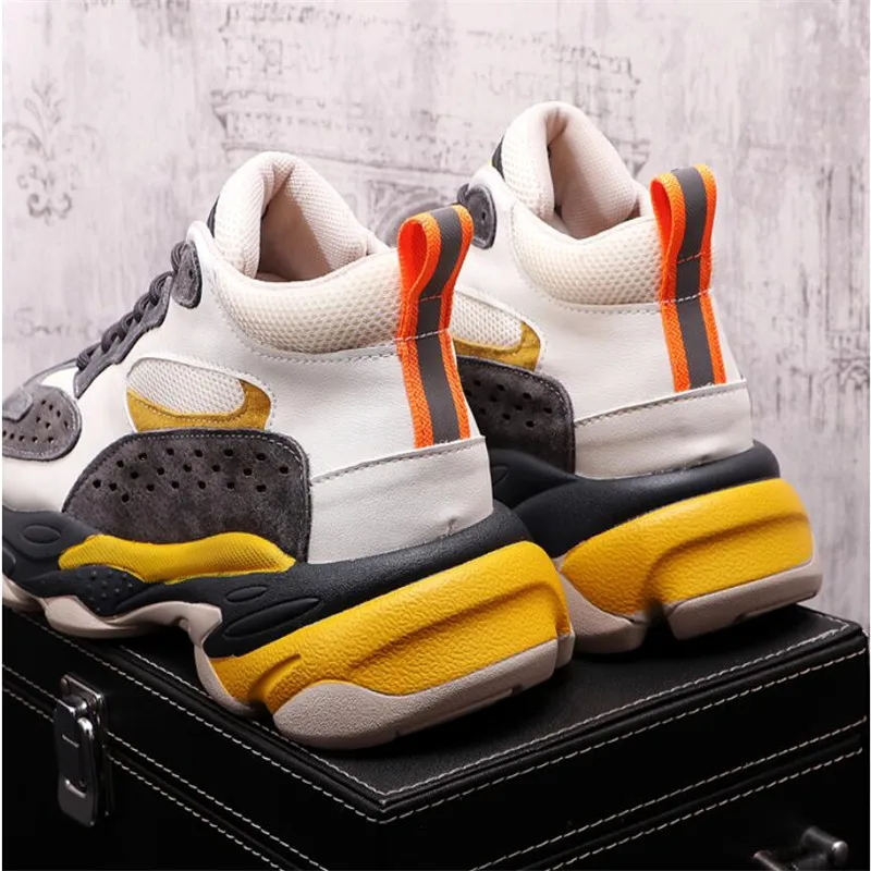 New Fashion Thick Sole Platform Sneakers Men Vulcanize Shoes Man Mixed Color Chunky Shoes Men Trainers Soft Thick Loafers
New Fashion Thick Sole Platform Sneakers Men Vulcanize Shoes Man Mixed Color Chunky Shoes Men Trainers Soft Thick Loafers