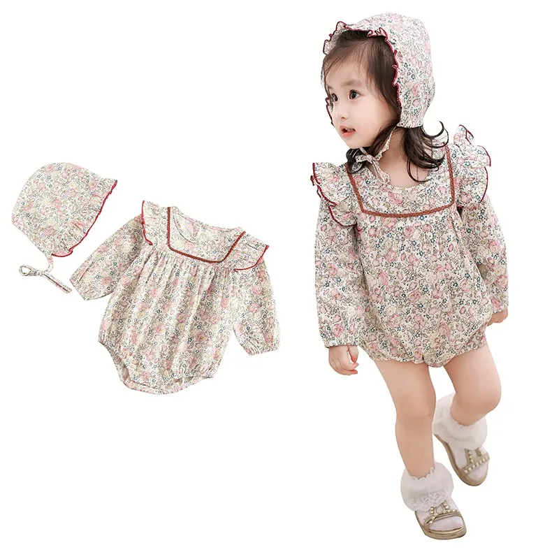0-24M New Autumn Baby Girl Long Sleeve Bodysuit Floral Printed Infant Jumpsuit Outfits with Hat Set 2pcs
0-24M New Autumn Baby Girl Long Sleeve Bodysuit Floral Printed Infant Jumpsuit Outfits with Hat Set 2pcs