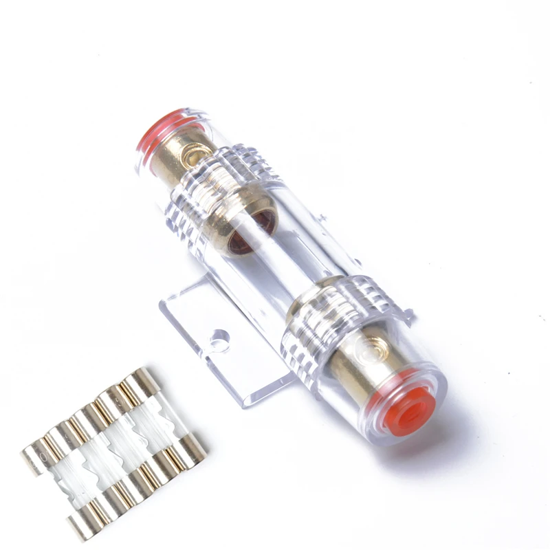 Car Audio Inline AGU Fuse 4/8 Fpecification AGU Fuse Holder Gold-Plated with 5 fuses 60A Car Audio Modification Parts
Car Audio Inline AGU Fuse 4/8 Fpecification AGU Fuse Holder Gold-Plated with 5 fuses 60A Car Audio Modification Parts
