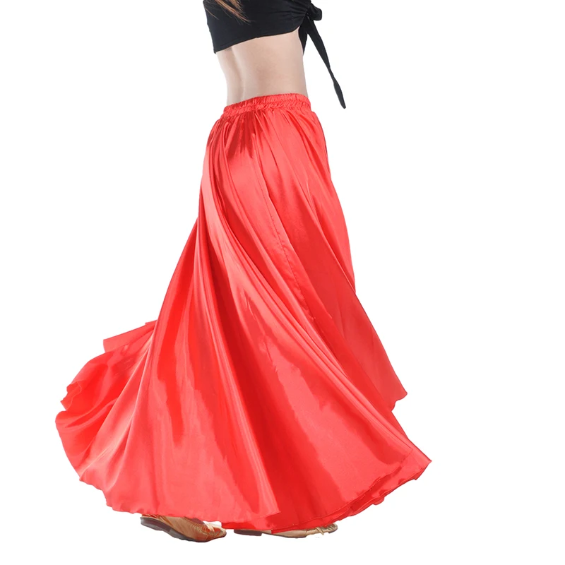 Женский костюм для танца живота профессиональная одежда круглая атласная юбка