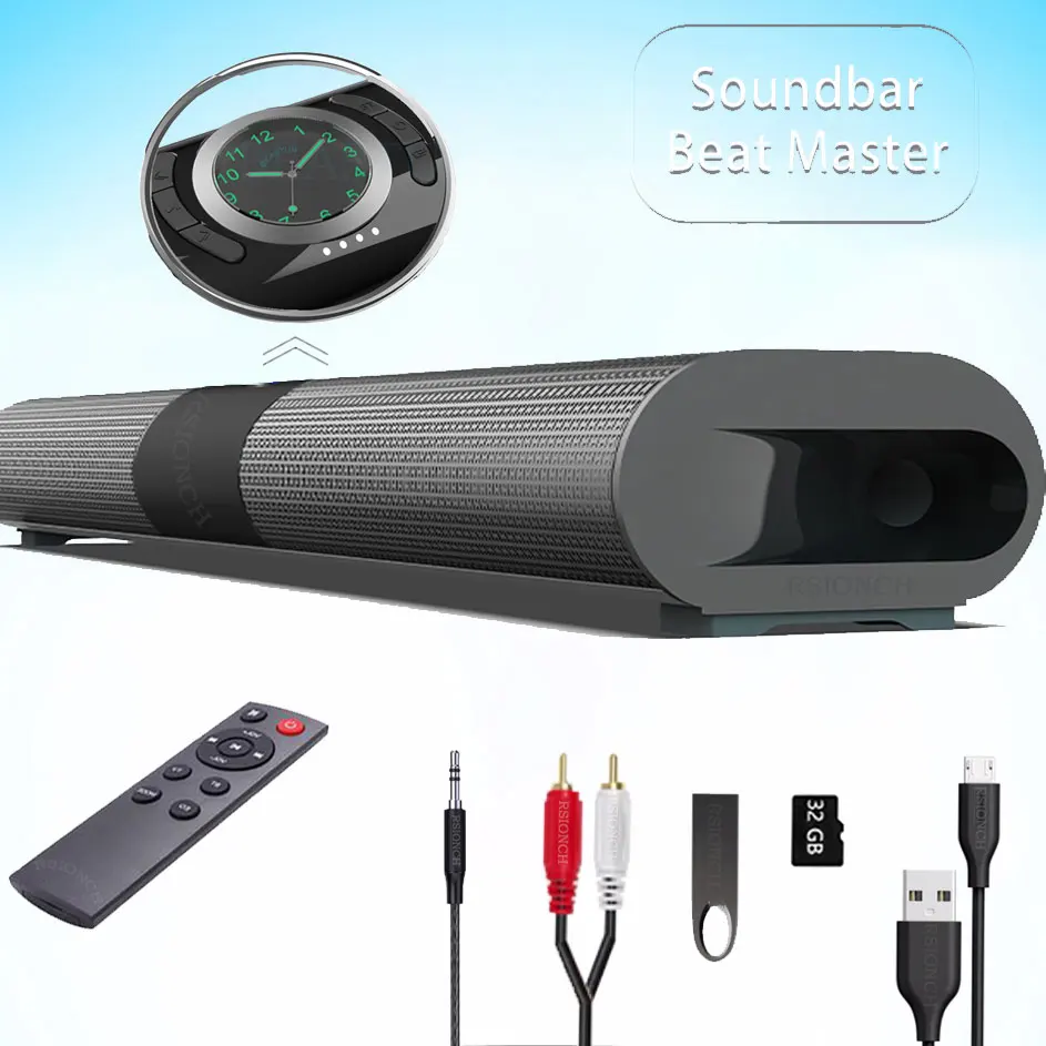 Powerful TV Speaker Portable Sound System Wireless Bluetooth Soundbar Home Theater Sound Bar Subwoofer RCA Remote for PC Phone
Powerful TV Speaker Portable Sound System Wireless Bluetooth Soundbar Home Theater Sound Bar Subwoofer RCA Remote for PC Phone