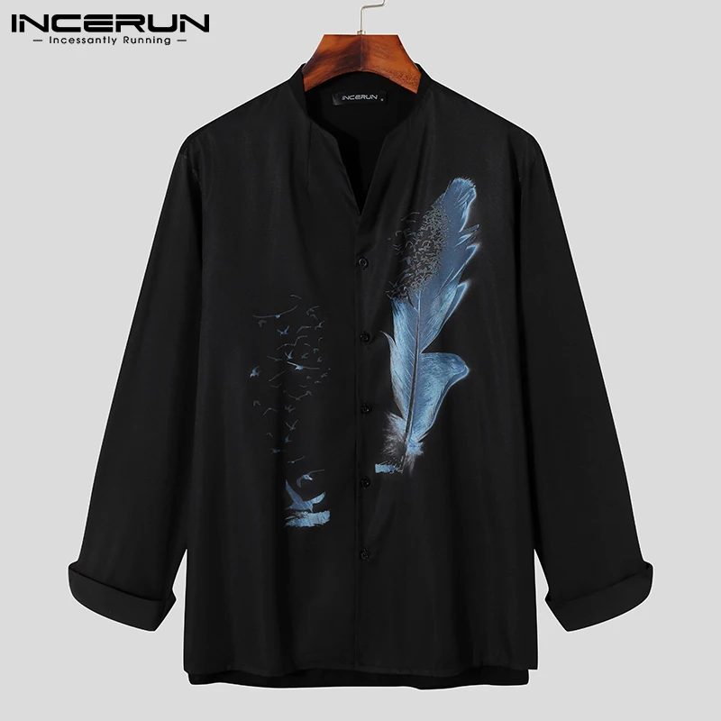 Men Printing Shirt V Neck Long Sleeve Vintage Casual Button Streetwear Men Clothing 2021 Autumn Leisure Camisas INCERUN S-3XL
Men Printing Shirt V Neck Long Sleeve Vintage Casual Button Streetwear Men Clothing 2021 Autumn Leisure Camisas INCERUN S-3XL