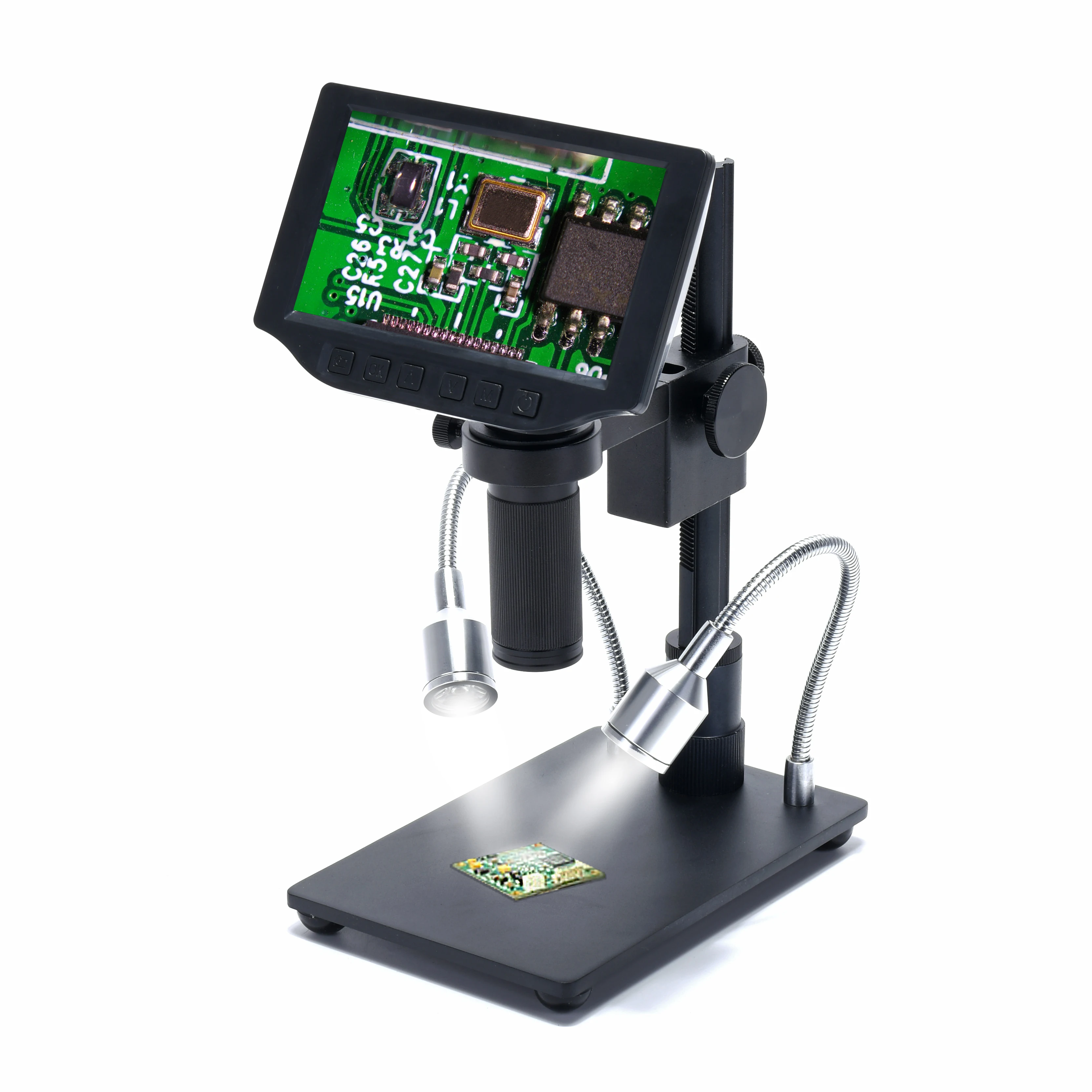 

Микроскоп с камерой 16 МП, 5-дюймовый экран, HDMI, USB-выход, с креплением 150X C, держатель для объектива микроскопа