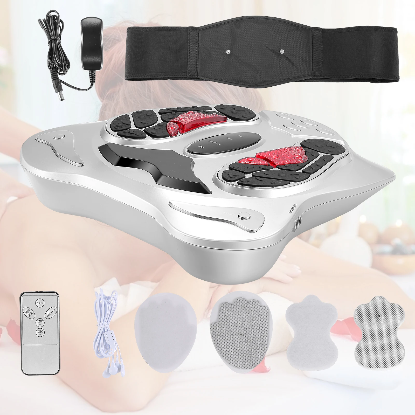 Foot Kneading Massager Automatic Foot Magnetic Therapy Massager Foot Circulation Device EMS TENS Muscle Stimulator Foot Massager
Foot Kneading Massager Automatic Foot Magnetic Therapy Massager Foot Circulation Device EMS TENS Muscle Stimulator Foot Massager