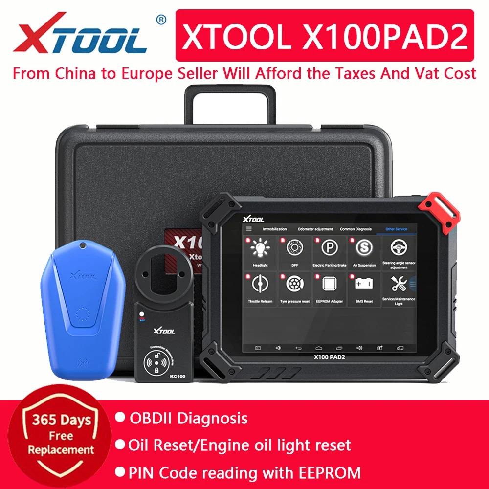 XTOOL X100 PAD2 Pro With KC100 KS01 Key Programmer for VW 4th5th immo for Toyota key Lost DPF ABS OBD2 Diagnostic
XTOOL X100 PAD2 Pro With KC100 KS01 Key Programmer for VW 4th5th immo for Toyota key Lost DPF ABS OBD2 Diagnostic