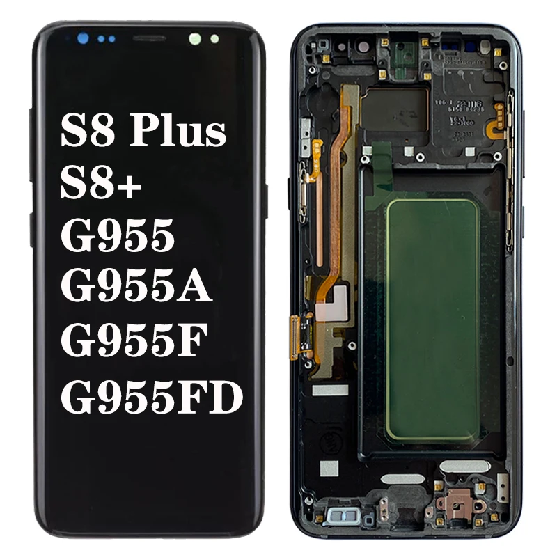 

Оригинальный ЖК-дисплей G955 для Samsung Galaxy S8 Plus, сенсорный экран с рамкой, дигитайзер в сборе SM -S8 + G955F G955FD, ЖК-экран