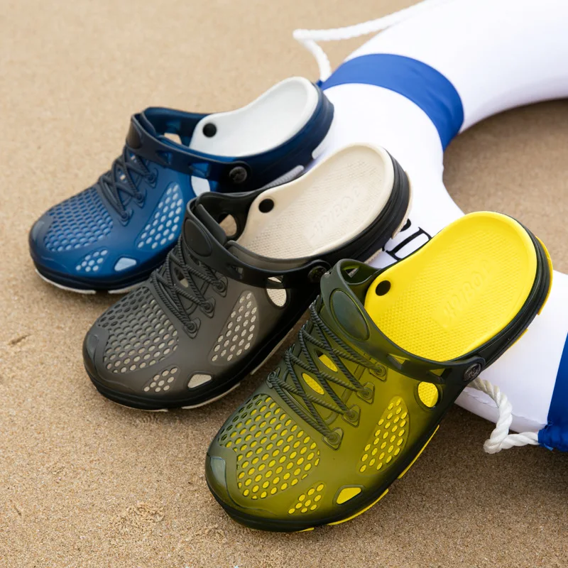 ZEEKSON New Dual-purpose Men's Sandals Anti-transparent Slippery Beach Shoes Breathable Holes Waterproof Men Slippers
ZEEKSON New Dual-purpose Men's Sandals Anti-transparent Slippery Beach Shoes Breathable Holes Waterproof Men Slippers