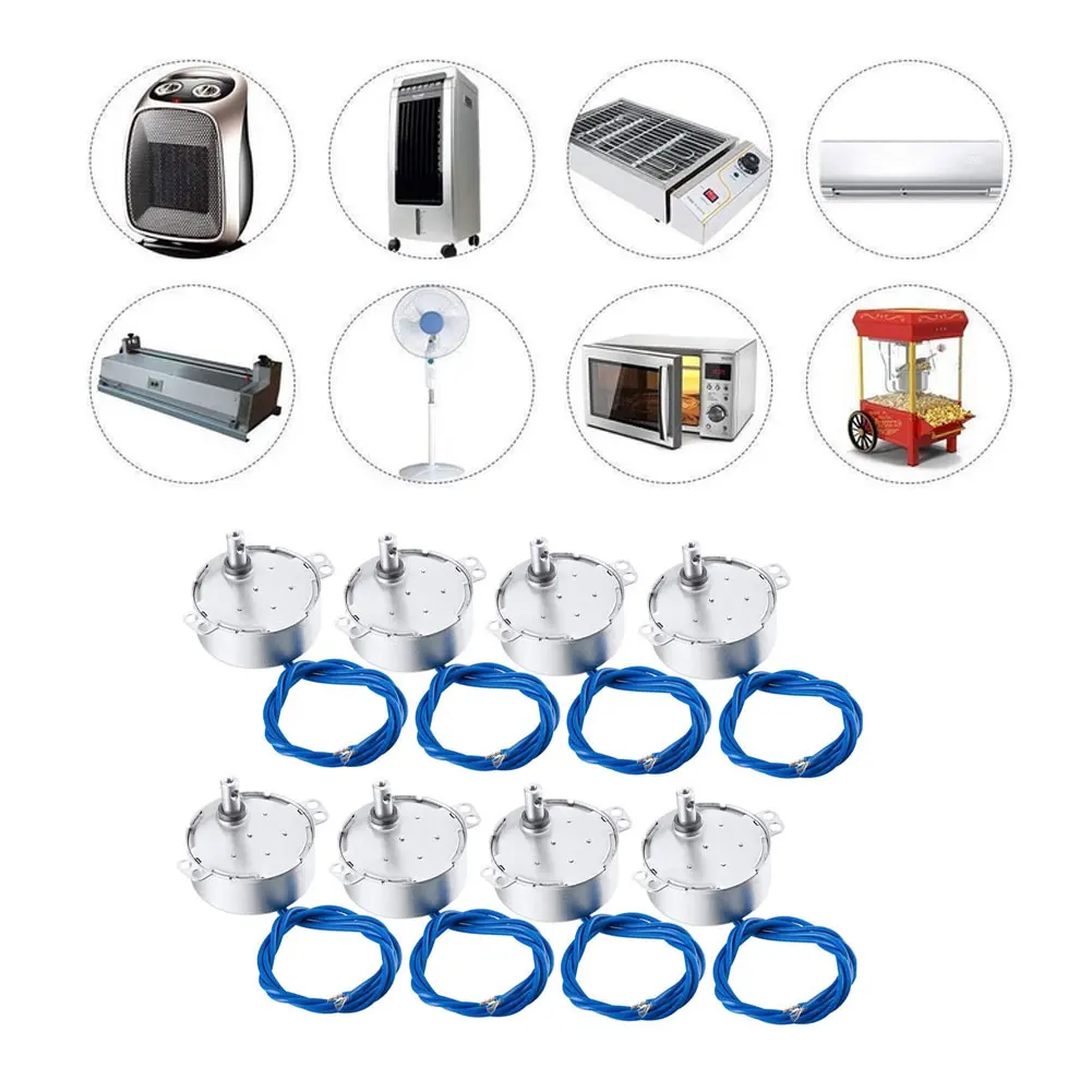 8PCS Synchron Motor Turntable Synchronous Motor 100-127 VAC for Hand-Made, Fan Motor Induction Cooker,Model or Guide Motor 
8PCS Synchron Motor Turntable Synchronous Motor 100-127 VAC for Hand-Made, Fan Motor Induction Cooker,Model or Guide Motor