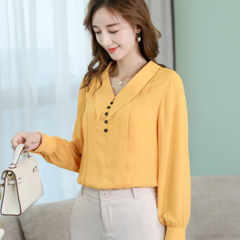 Shirts Women Single Breasted Long Sleeve Solid Womens Loose Shirt Chic Simple Ladies Korean Style All-match Leisure Blouses 2020
Shirts Women Single Breasted Long Sleeve Solid Womens Loose Shirt Chic Simple Ladies Korean Style All-match Leisure Blouses 2020