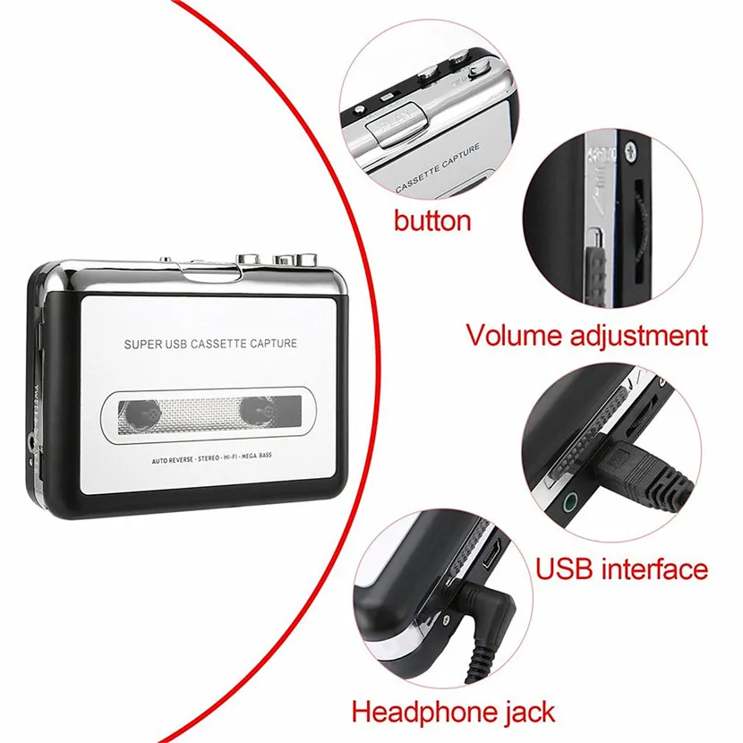 2021 Tape to PC Super Cassette To MP3 Audio Music CD Digital Player Converter Capture Recorder +Headphone USB 2.0 Drop Shipping 
2021 Tape to PC Super Cassette To MP3 Audio Music CD Digital Player Converter Capture Recorder +Headphone USB 2.0 Drop Shipping