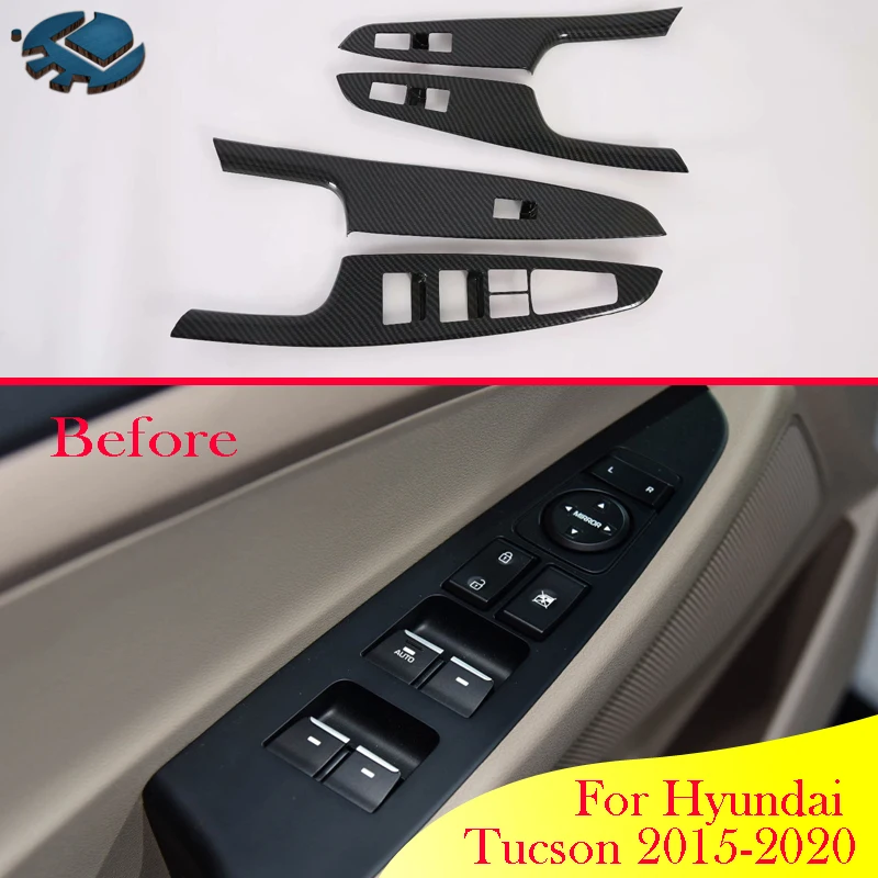For Hyundai Tucson 2015-2020 Car Accessories Carbon Fiber Style Door Window Armrest Cover Switch Panel Trim Molding Garnish
For Hyundai Tucson 2015-2020 Car Accessories Carbon Fiber Style Door Window Armrest Cover Switch Panel Trim Molding Garnish