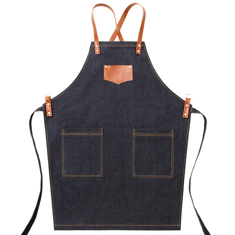 Baker Multi Pocket Adjustable Chef Barista Leather Strap Removable Denim Work Bartender Casual BBQ Uniform Bib Apron
Baker Multi Pocket Adjustable Chef Barista Leather Strap Removable Denim Work Bartender Casual BBQ Uniform Bib Apron