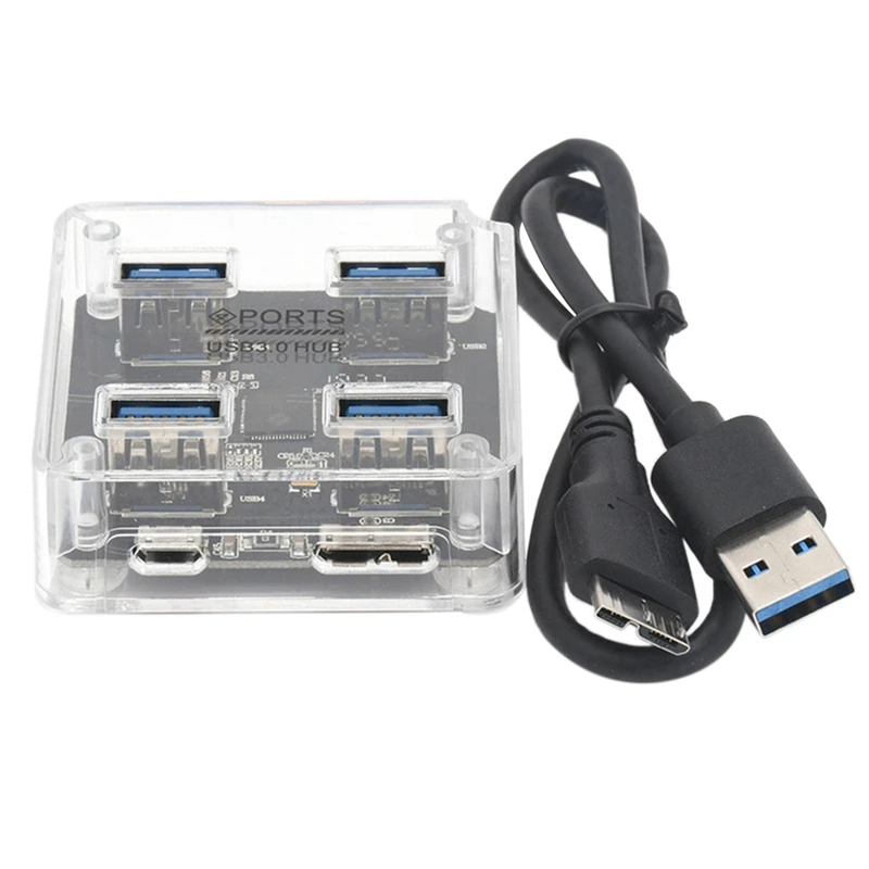 High-Speed USB3.0 HUB 4-Port Hub USB Transparent 3.0Hub Splitter One for Four Extenders
High-Speed USB3.0 HUB 4-Port Hub USB Transparent 3.0Hub Splitter One for Four Extenders