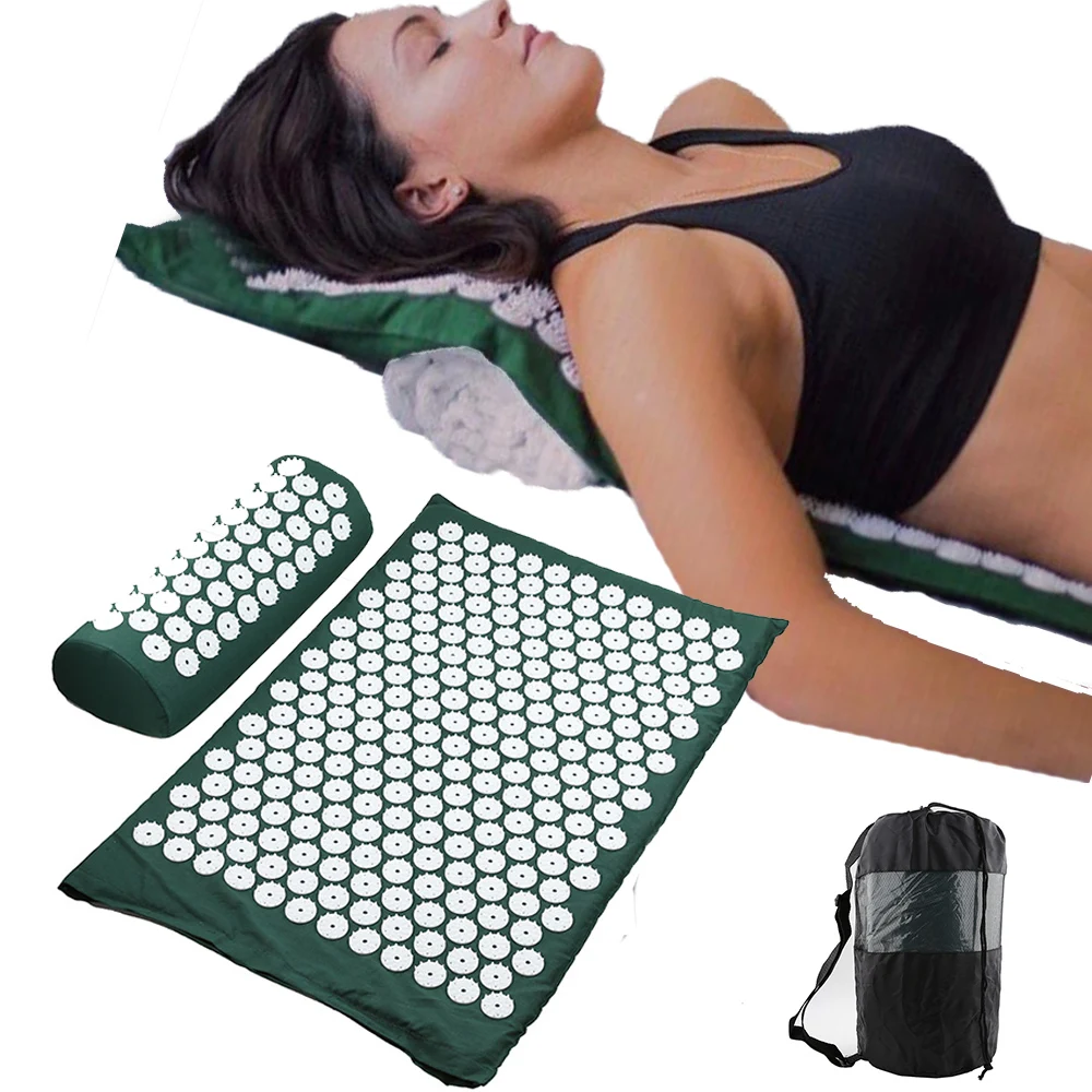 Yoga Acupressure Mat Pillow Massage Set for Back Neck Pain Relief and Muscle Relaxation
Yoga Acupressure Mat Pillow Massage Set for Back Neck Pain Relief and Muscle Relaxation
