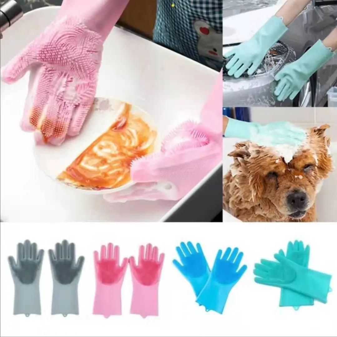 

Для мытья посуда уборки Перчатки Magic силиконовые резиновые перчатки для мытья посуды для щетка для домашнего хозяйства инструмент для чист...