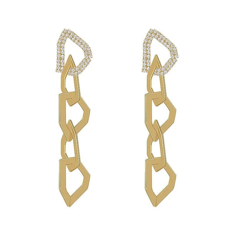 LOVOACC Elegant Shiny Rhinestones Irregular Chain Earrings for Women Gold Color Metallic Chunky Linked Drop Earrings Oorbellen
LOVOACC Elegant Shiny Rhinestones Irregular Chain Earrings for Women Gold Color Metallic Chunky Linked Drop Earrings Oorbellen