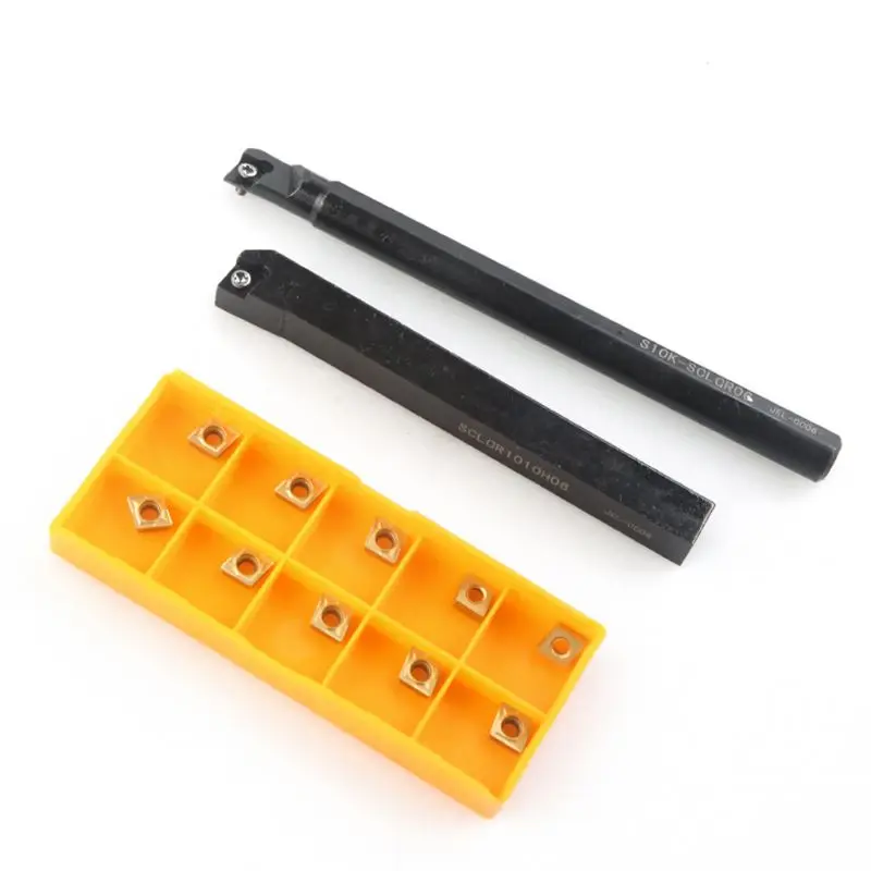 SCLCR1010H06 S10K-SCLGR06 Holder Lathe Tool Milling Cutter Wrench + 10pcs Blades B85C 
SCLCR1010H06 S10K-SCLGR06 Holder Lathe Tool Milling Cutter Wrench + 10pcs Blades B85C